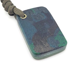 Camouflage Glow Worry Stone EDC Paracord Keychain Fidget Pocket