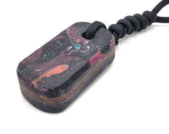 Rag Micarta Worry Stone Keychain FOBS EDC Paracord Fidgeter Pocket