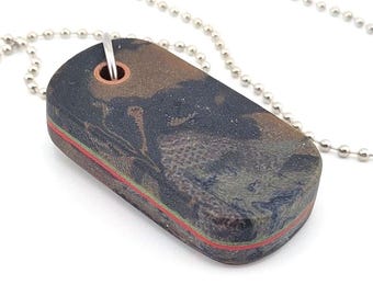 Rag Micarta Worry Stone Keychain FOBS EDC Paracord Fidgeting Pendants Necklace Pocket