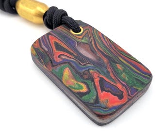 Llavero de piedra de preocupación de trapo Micarta FOBS EDC Paracord Fidgeting Pocket