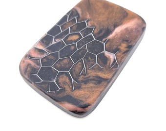 Worry Stone Keychain FOBS EDC Fidgeting Honeycomb