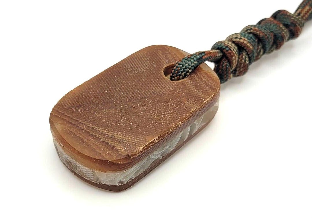 Glow Rag Micarta Worry Stone Keychain FOBS EDC Paracord Fidgeting ...