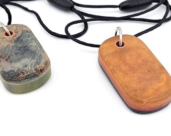 Glow Rag Micarta Worry Stone Keychain FOBS EDC Fidgeting Honeycomb Pendant Necklace Pocket