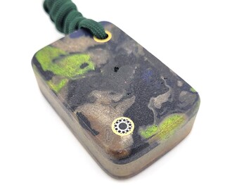 Llavero Glow Rag Micarta Worry Stone FOBS EDC Paracord Fidgeting Pocket