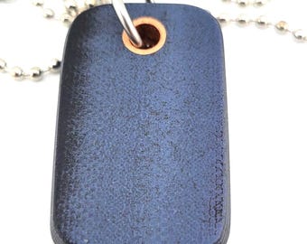 Colgante de trapo Micarta EDC Collar Cadena Lona Bolsillo