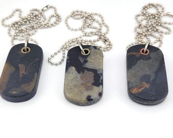 Rag Micarta Pendants Necklace EDC Chain