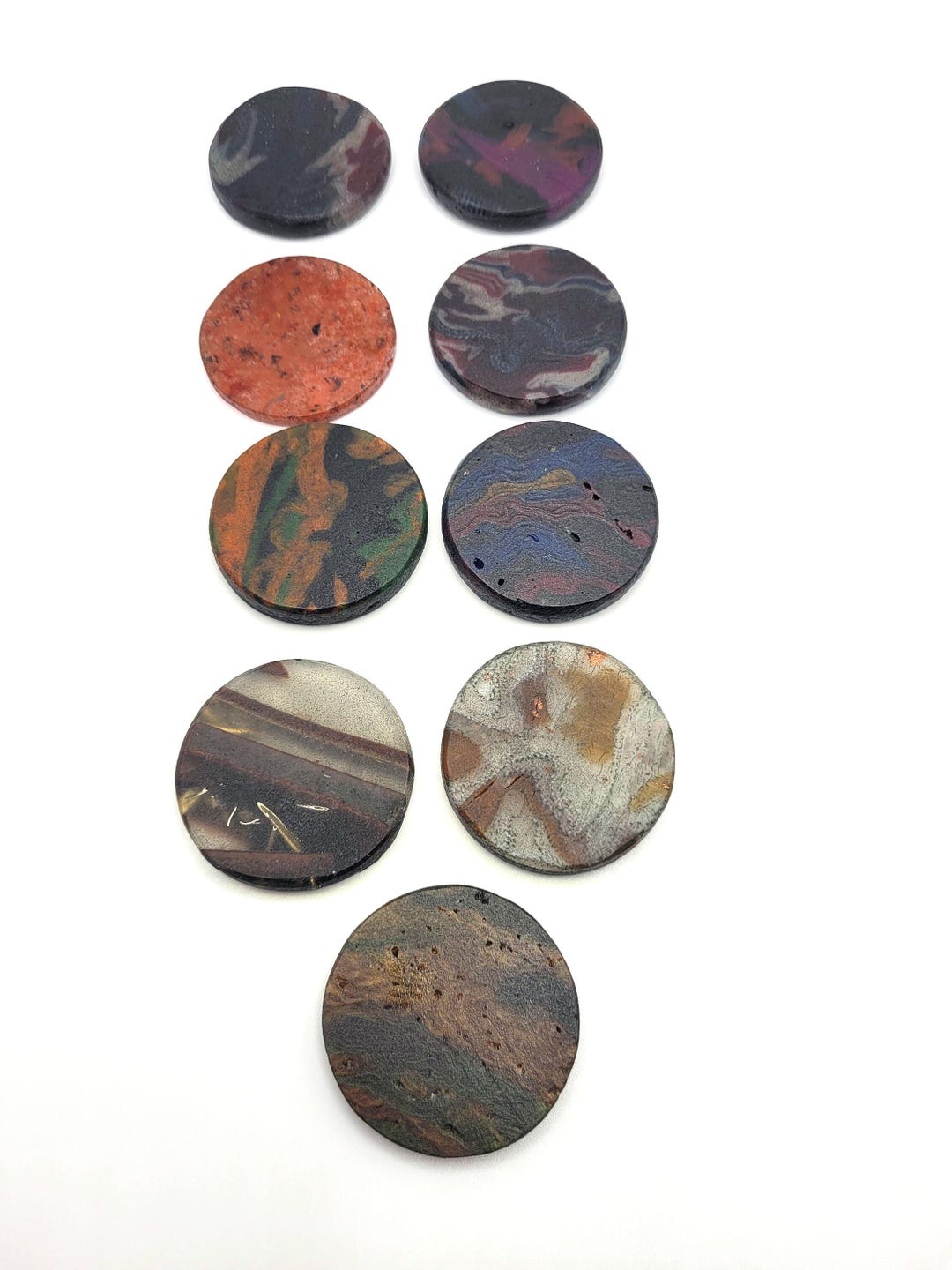 Coin Rag Rag Micarta Coins Worry Stones Micarta Change Fidgeting Pocket - Etsy