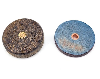 Coins Rag Micarta Mosaic Pin Disc Pocket