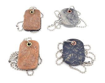 Pendant Necklace Edc Chain Rag Micarta