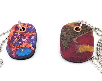 Glow Pendant Necklace Rag Micarta EDC Pocket