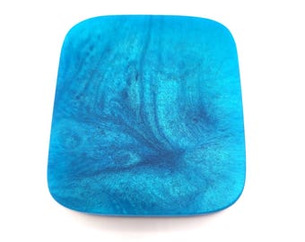 Worry Stone Keychain FOBS EDC Fidgeting Blue TruStone Pocket