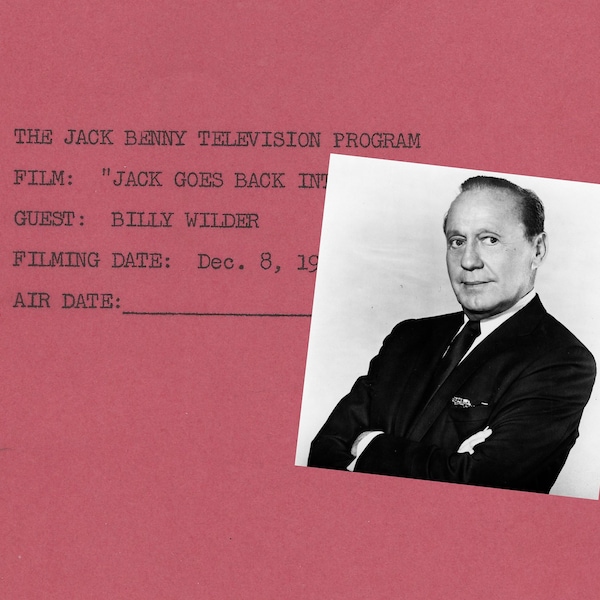 JACK BENNY Programm TV-Seriendrehbuch, Regisseur Billy Wilder, 1961 Comedy Show Folge (Geschenk)