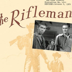 THE RIFLEMAN 1961 Western TV Series Script, Chuck Connors & Johnny Crawford, James Coburn, Ellen Corby (rpt)
