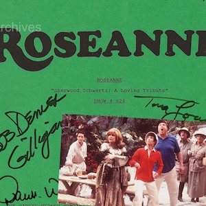 Gilligan&#39;s Island cast ROSEANNE legendary crossover - copy of signed TV series cast script