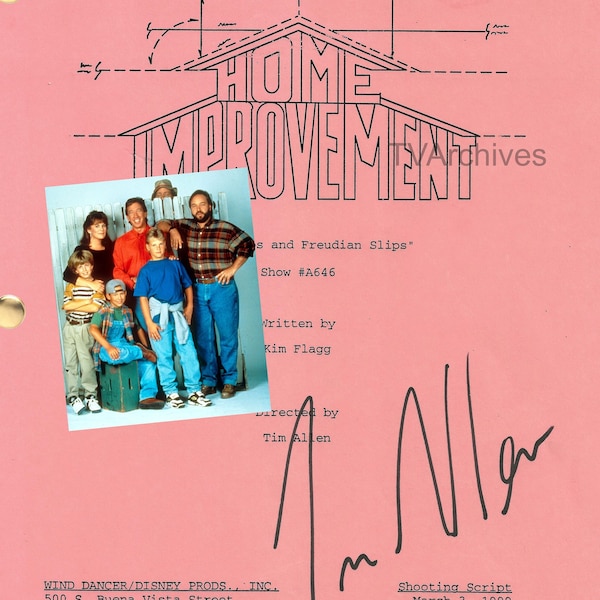 HOME IMPROVEMENT TV Comedy Series Script, Tim Allen Sitcom Signed (copy) gift