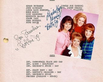 PETTICOAT JUNCTION Last Episode TV Series Script, Betty Jo Bobbie Jo Signed Autographs (reprint)