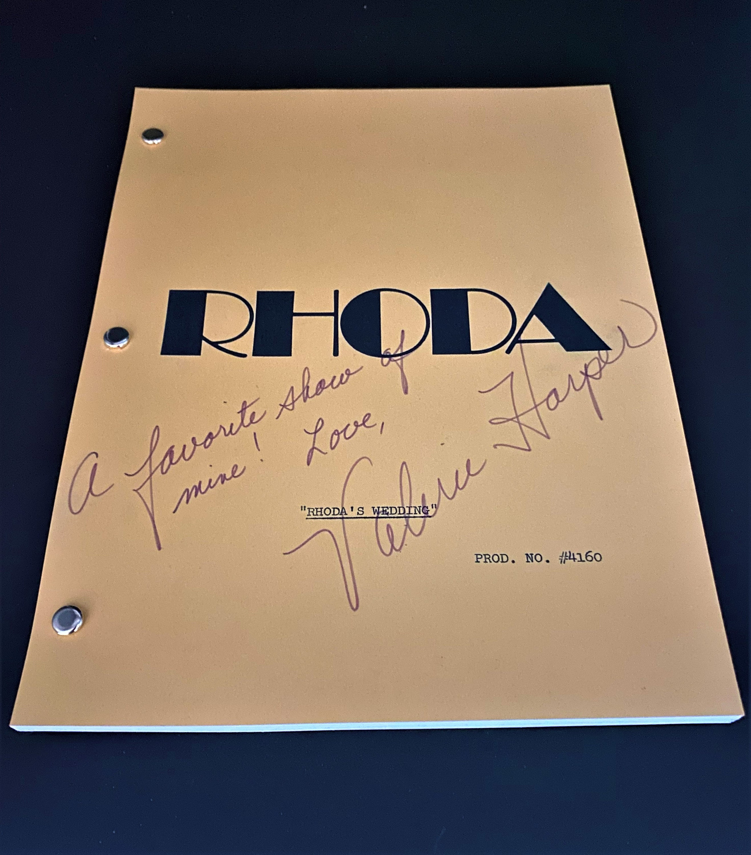 RHODA'S WEDDING Rare TV Series Script Valerie Harper - Etsy