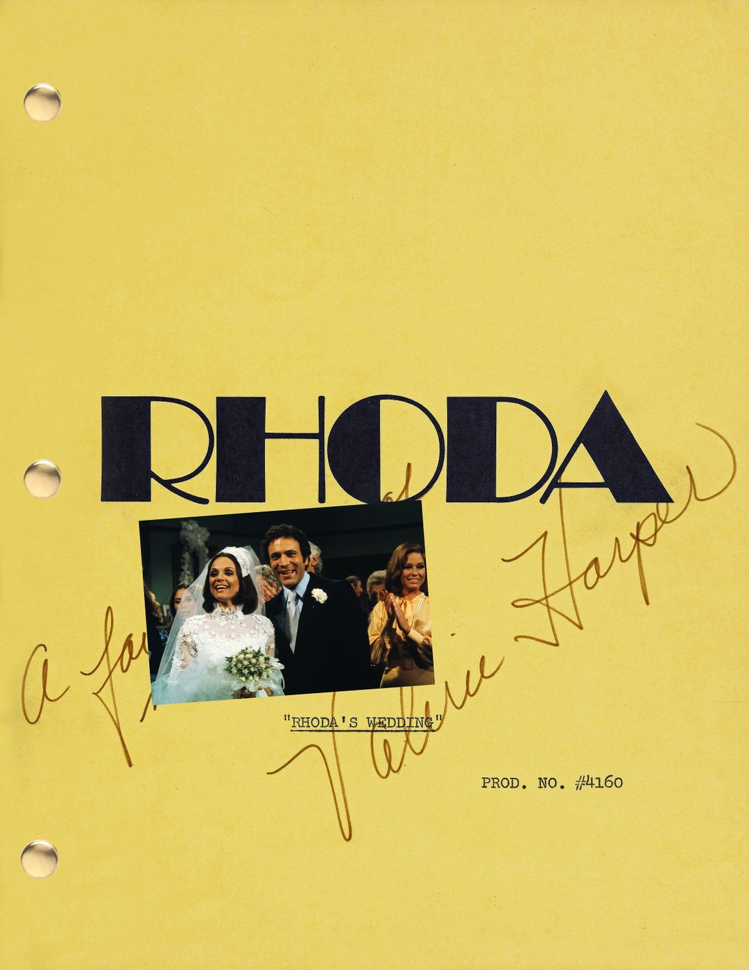 RHODA'S WEDDING Rare TV Series Script, Valerie Harper, Mary Tyler Moore ...