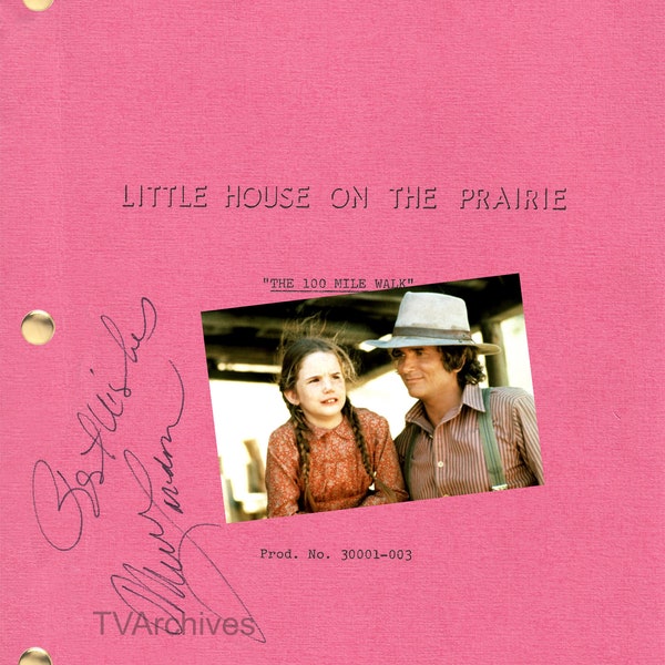LITTLE HOUSE on the Prairie TV Series, guión del episodio 3, regalo firmado por Michael Landon (copia)