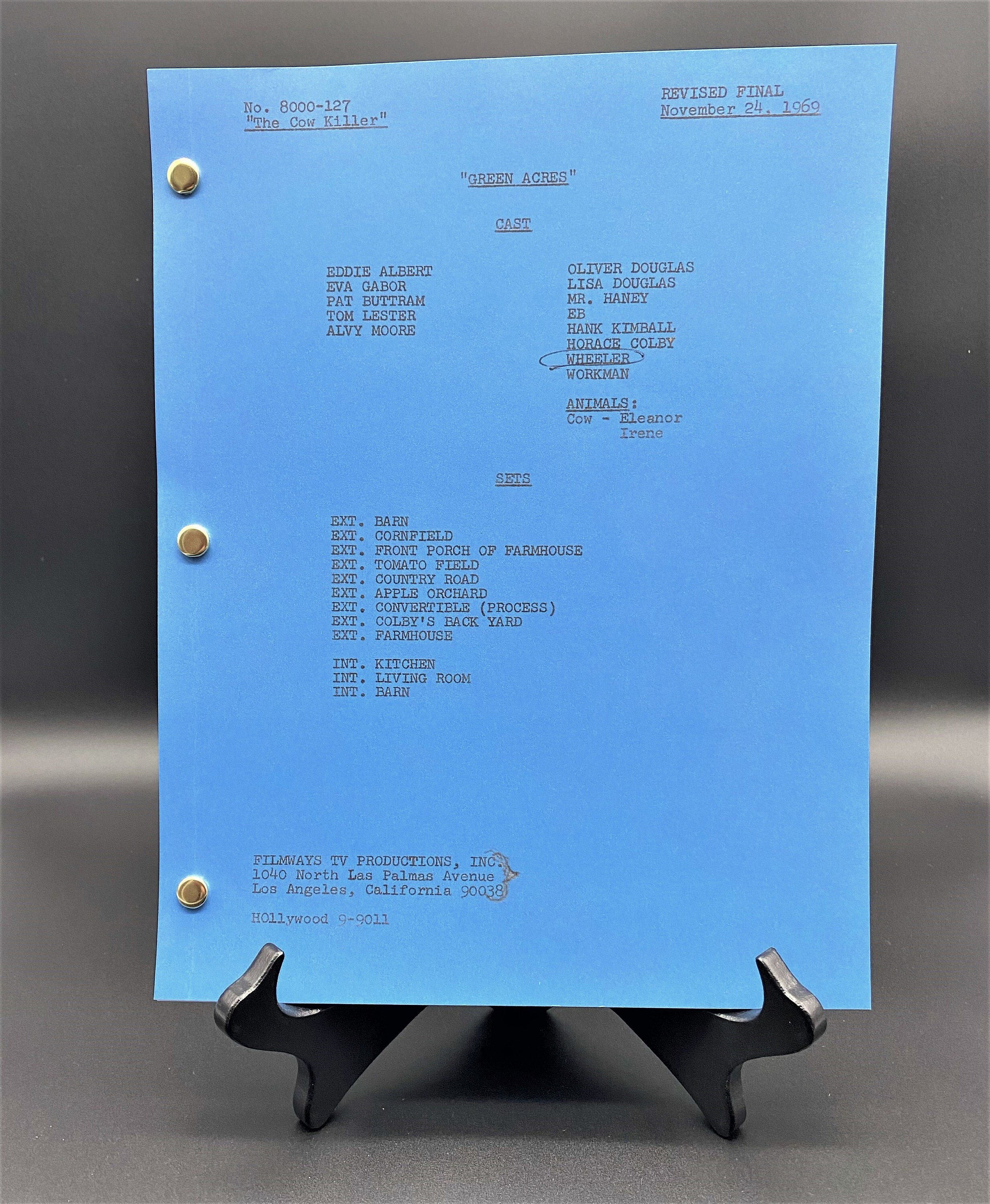 GREEN ACRES TV Series Script, Eddie Albert, Eva Gabor, Hooterville Comedy  Show (gift) - Etsy, image size:2467x3000