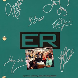 ER TV Series Finale Script Signed, John Stamos, Scott Grimes, Angela ...