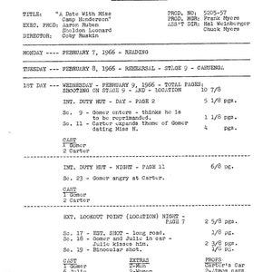 GOMER PYLE TV Series Script, Jim Nabors Frank Sutton, Andy Griffith ...