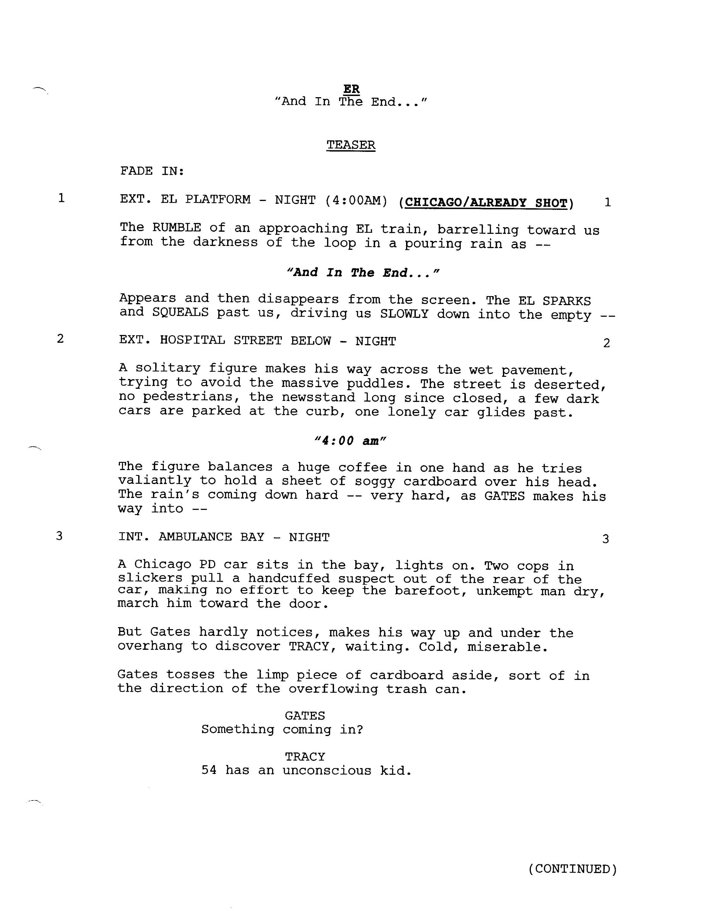 ER TV Series Finale Script Signed, John Stamos, Scott Grimes, Angela ...