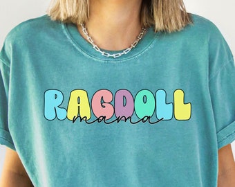 Ragdoll Mama Comfort Colors® T-Shirt, Ragdoll Cat Mom Tee, Ragdoll Cat Owner Gift, Cat Show Shirt