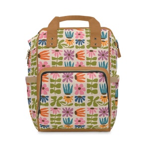 Groovy Spring Garden - Multifunctional Diaper Backpack