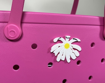 Wilted Daisy Nurse Charm – Funny Bogg Bag Accessory for Healthcare Workers, Funny Nurse Appreciation Gift - Exhausted But Blooming Bag Tag