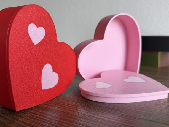 Heart Box | Heart-Shaped Box with Secure lid |Perfect for Gifts, Love Notes, and Keepsakes School