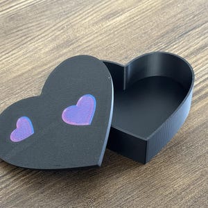 Hjärtask | Hjärtformad ask med säkert lock | Perfekt för presenter, kärleksbrev och skolans minnessaker bild 8