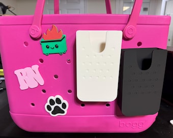 Bogg Bag Accessory Phone Holder | Screws Into Holes for Secure Fit | 3D Printed Phone Pocket for Beach Tote Organizer