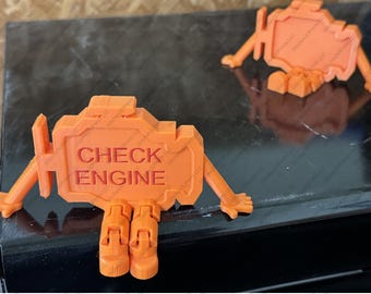 Check Engine Light Buddy - Mechanic Gift, Gag Gift, Funny, Articulating, Fidget, 3D Printed, Gift