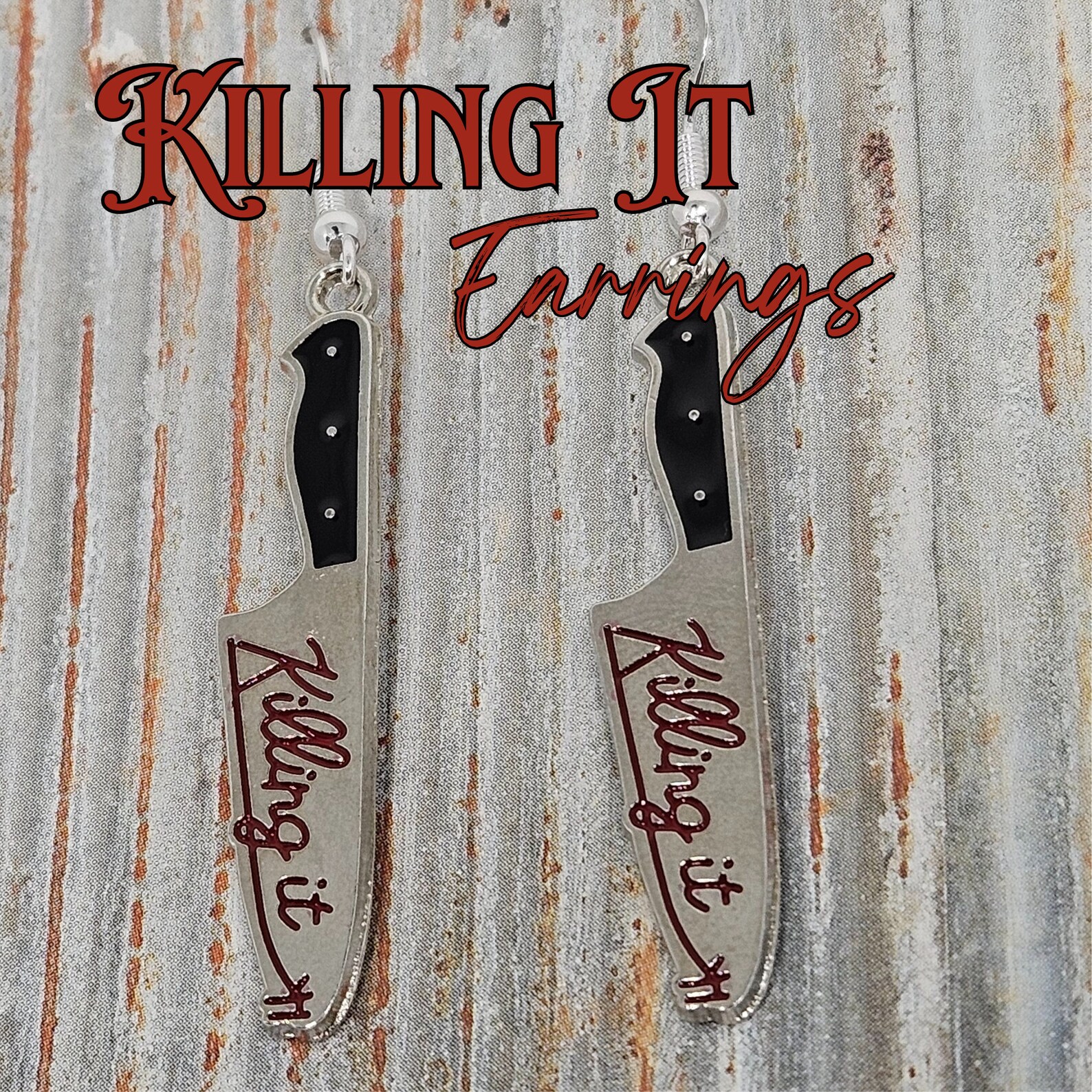 Killing It Earrings BDSM Fetish Kink Knife Play Praise Etsy
