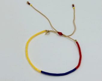 COLOMBIA | A Bracelet in Memory of Your Country | Colombia Adjustable Bracelet | I Love Colombia Bracelet | Colombian People.