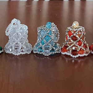 Custom Made Beaded Bell Ornament