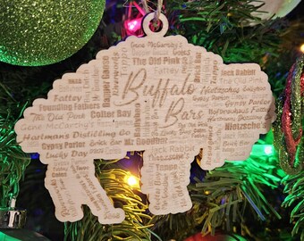 Buffalo Ornament, Buffalo Bars Word Cloud