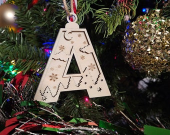 Christmas Ornament, Letter, Outdoors Theme