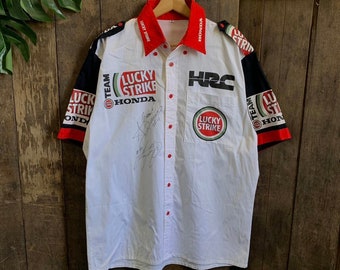 【激レア】HONDAレーシング ラッキーストライク レーシングシャツ Vintage Team Honda Lucky Strike Racing Shirt - Etsy Australia
