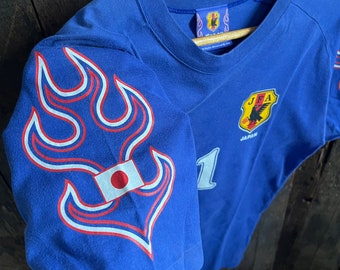【ヴィンテージ 古着】JFA サッカー 日本代表 炎 Tシャツ 90s ヴィンテージ 古着】JFA サッカー 日本代表 炎 Tシャツ 90s