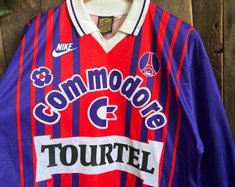 Superrare Vintage Nike PSG 1993-94 Home Longsleeve Jersey - Etsy
