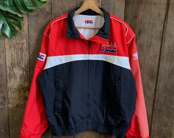 最終値下げ‼️HONDA フード付きパーカー レッド HRC Vintage Faded Honda Racing HRC Zipper Jacket - Etsy