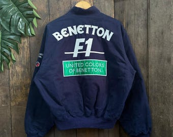 Vintage United Colours Benetton Formula 1 Bomber Jacket - Etsy