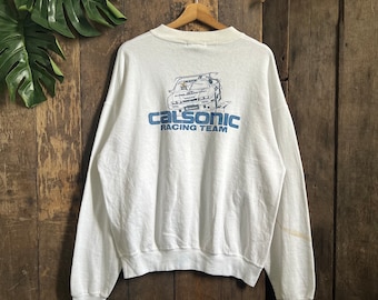 未開封 カルソニック RACING TEAM Tシャツ ホワイト バックプリント カルソニックレーシングチームモータースポーツバックプリント