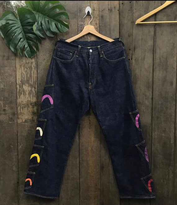 Vintage Evisu Multi Pocket Indigo Denim Selvedge Jeans - Etsy Vintage Evisu Multi Pocket Indigo Denim Selvedge Jeans - Etsy