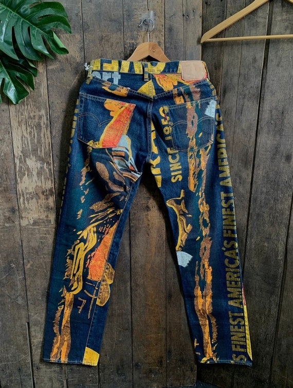 Vintage Levis 501 Ad Banner Japan Selvedge Denim Jeans - Etsy