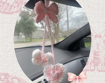 Crochet Butterfly Car Hanger Accessory