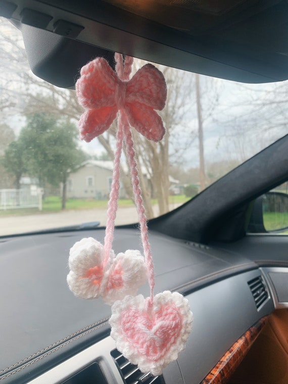 Crochet Butterfly Car Hanger Accessory Etsy