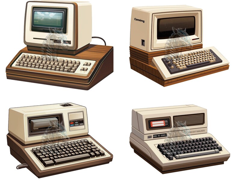 Vintage Commodore 64 Clipart: Retro Computer Graphics (digital Download ...